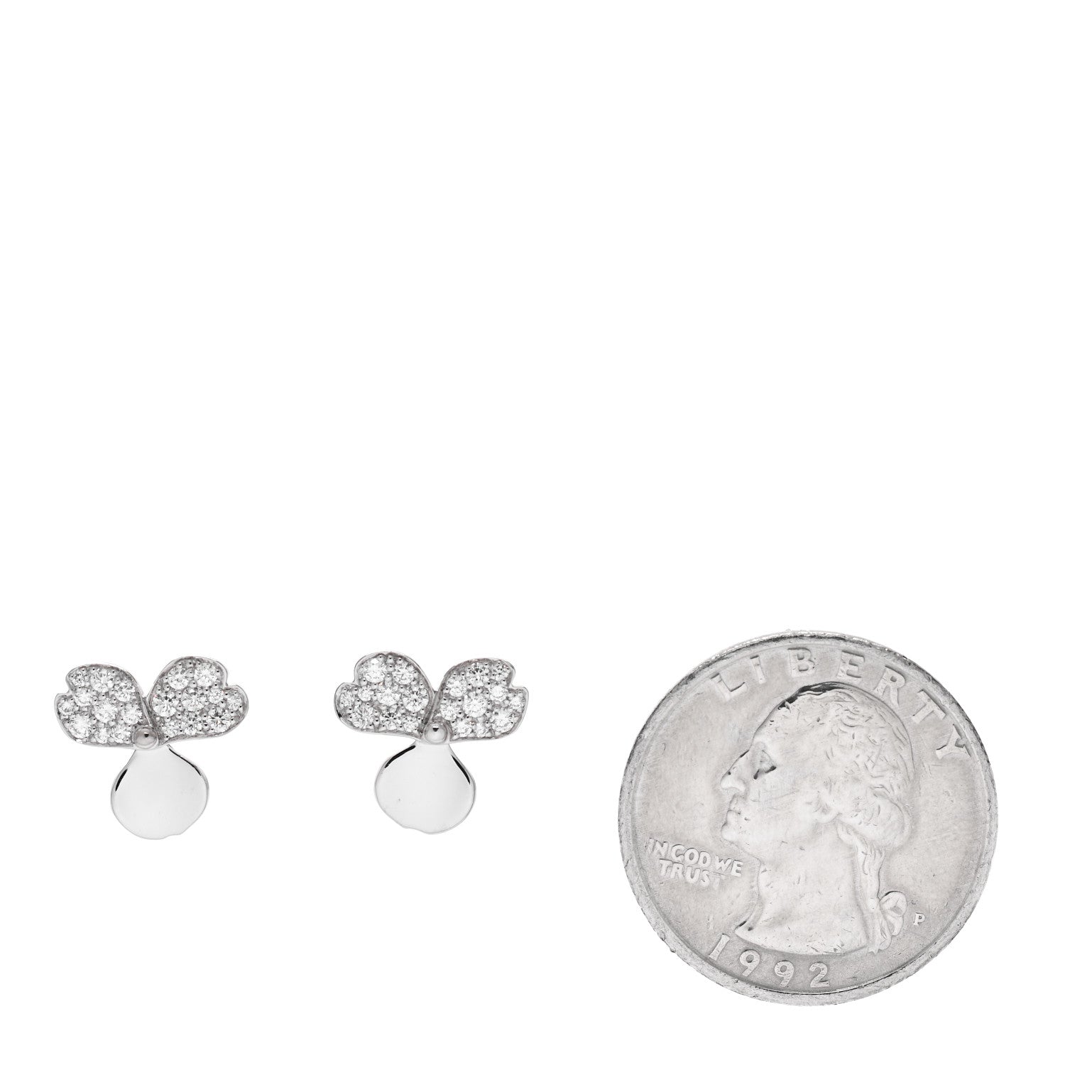 Tiffany Platinum Diamond Paper Flowers Earrings 2 of 6