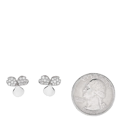 Tiffany Platinum Diamond Paper Flowers Earrings 2 of 6