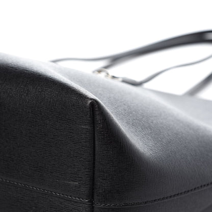 Fendi Vitello Elite Cuoio Monster Buggies Medium Roll Tote Black Multicolor Blue Cobalto 10 of 11