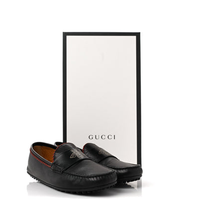 Gucci Nappa Mens Bee Driver Loafers 7 Black 9 of 9