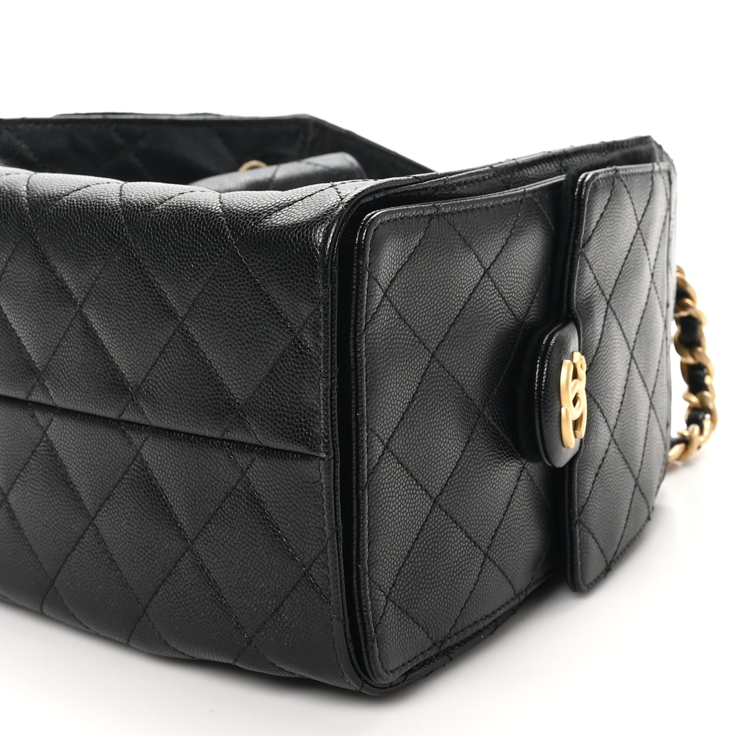 Caviar Quilted Small Chanel 25 Handbag Black