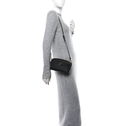 Christian Dior Grained Calfskin Caro Double Pouch Black 2 of 10