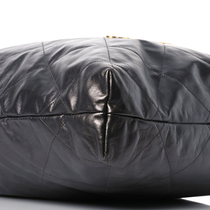 Chanel Shiny Calfskin Quilted Large Chanel 22 Grey 11 of 15