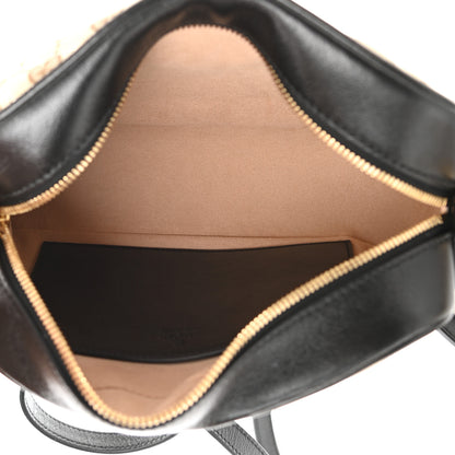 Gucci Monogram Matelasse Diagonal Small GG Marmont Chain Shoulder Bag Beige Black 5 of 10