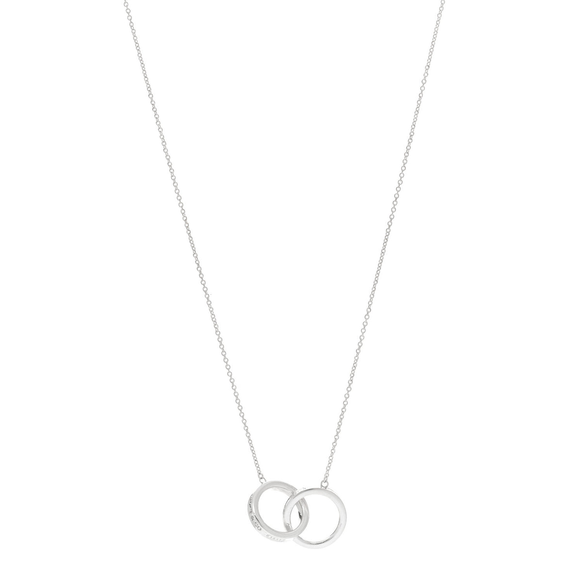 Tiffany Sterling Silver 1837 Interlocking Circles Pendant Necklace 1 of 5