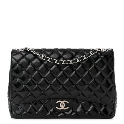 Chanel Patent Quilted Maxi Double Flap Black 1 of 11