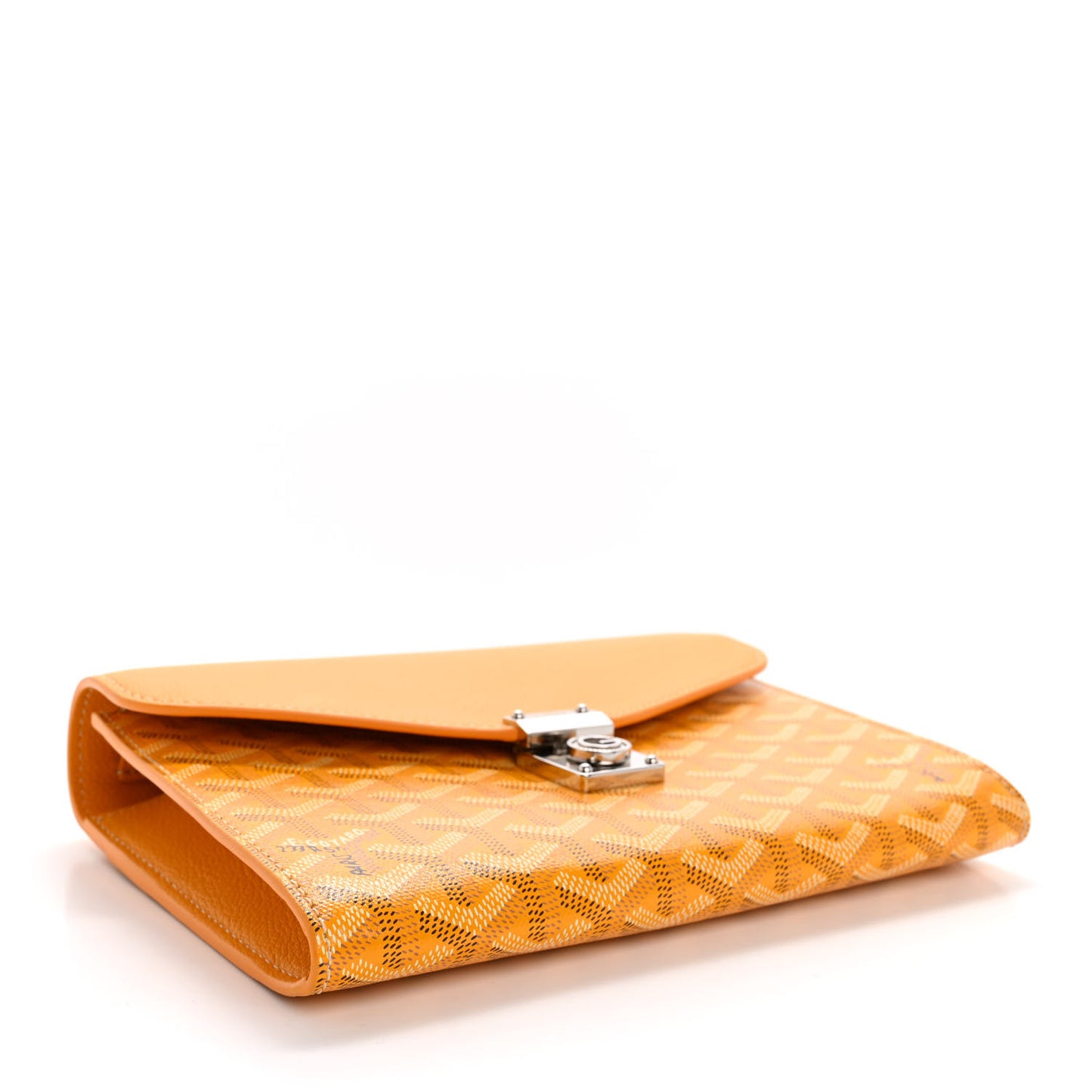 Goyardine Calfskin Chypre Wallet Pouch Yellow