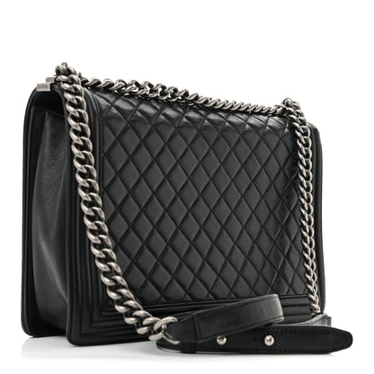 Chanel Calfskin Quilted Large Boy Flap Black 3 of 13