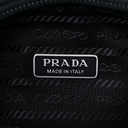 Prada Paillettes Sequin Mini Re-Edition 2000 Bag Black White 6 of 10