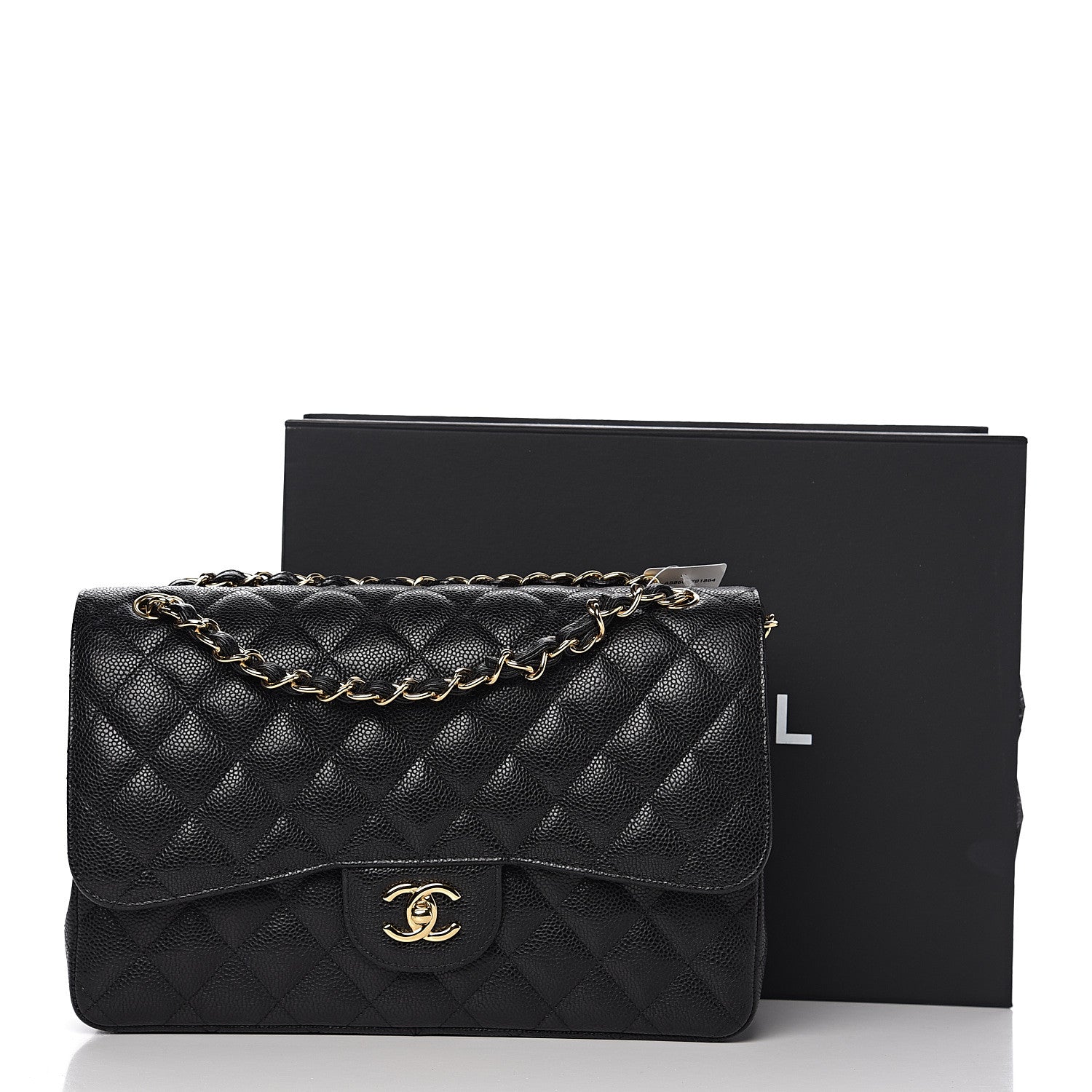 Chanel Caviar Quilted Jumbo Double Flap Black 11 of 11