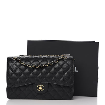 Chanel Caviar Quilted Jumbo Double Flap Black 11 of 11