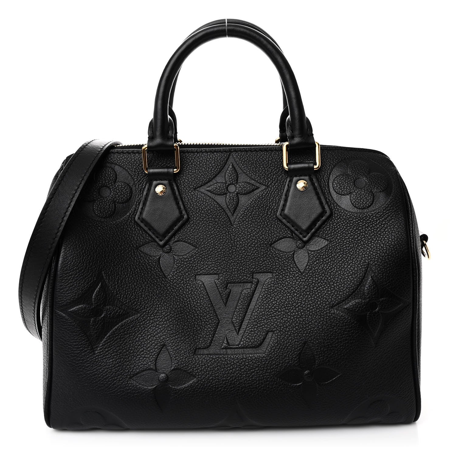 Louis Vuitton Empreinte Monogram Giant Speedy Bandouliere 25 Black 1 of 9