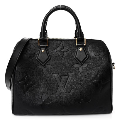 Louis Vuitton Empreinte Monogram Giant Speedy Bandouliere 25 Black 1 of 9