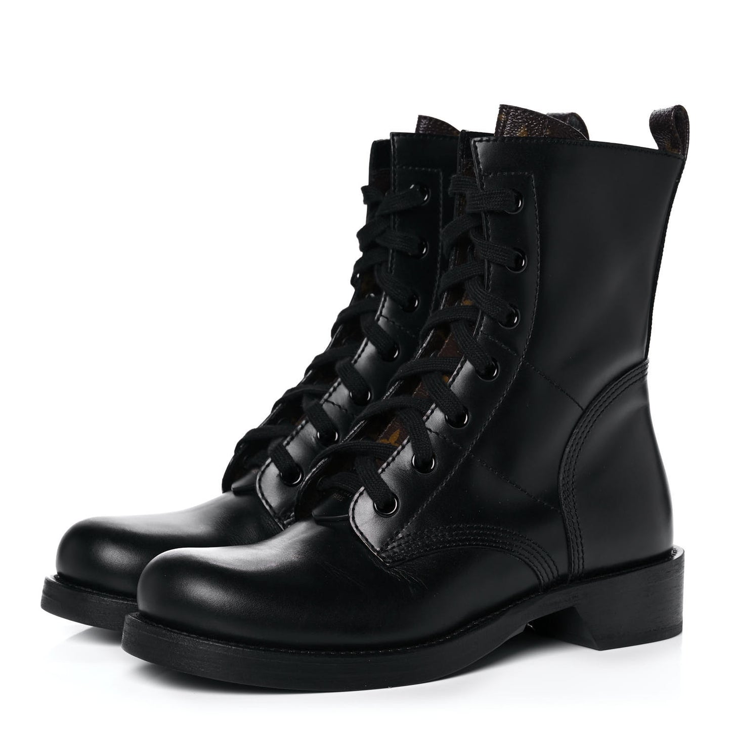 Calfskin Monogram Metropolis Flat Ranger Boots 41 Black
