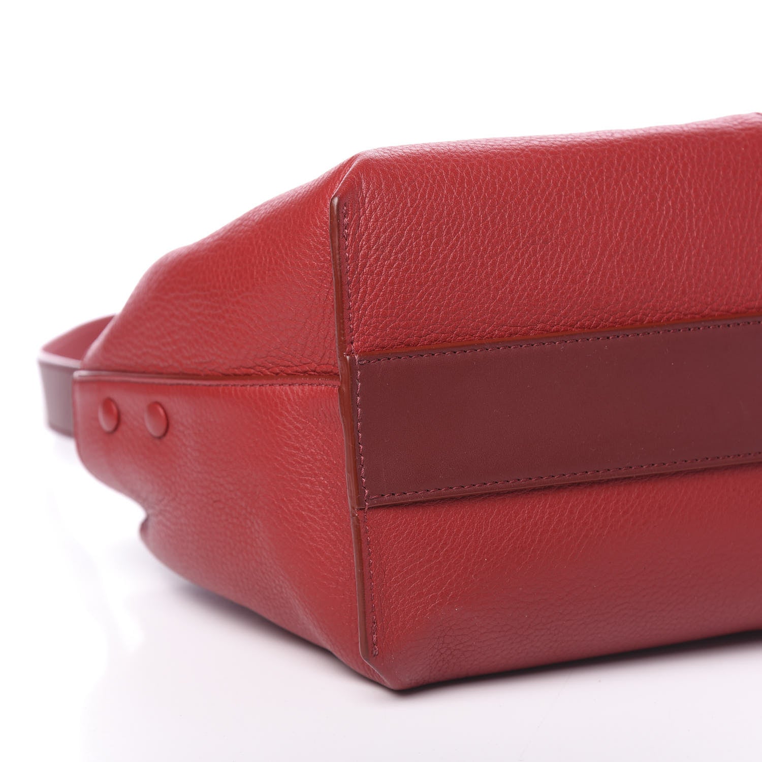 Chloe Grained Calfskin Small Cate Satchel Red 11 of 12