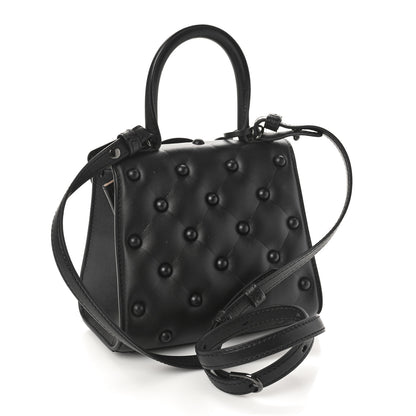 Delvaux Grained Rodeo Calfskin Quilted Mini Brillant Satchel Black 4 of 14