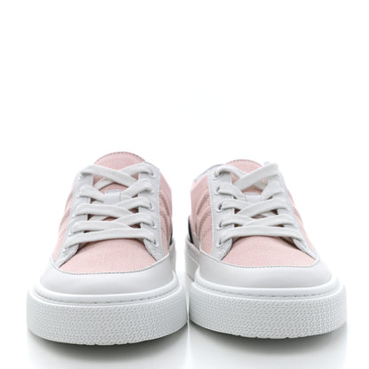 Hermes Canvas Calfskin Deep Sneakers 35.5 Framboise White 2 of 9