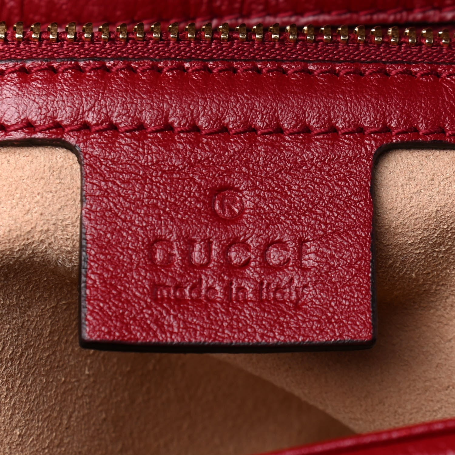 Gucci Monogram Azalea Calfskin Matelasse Diagonal Small GG Marmont Shoulder Bag Beige Ebony New Cherry Red 5 of 6