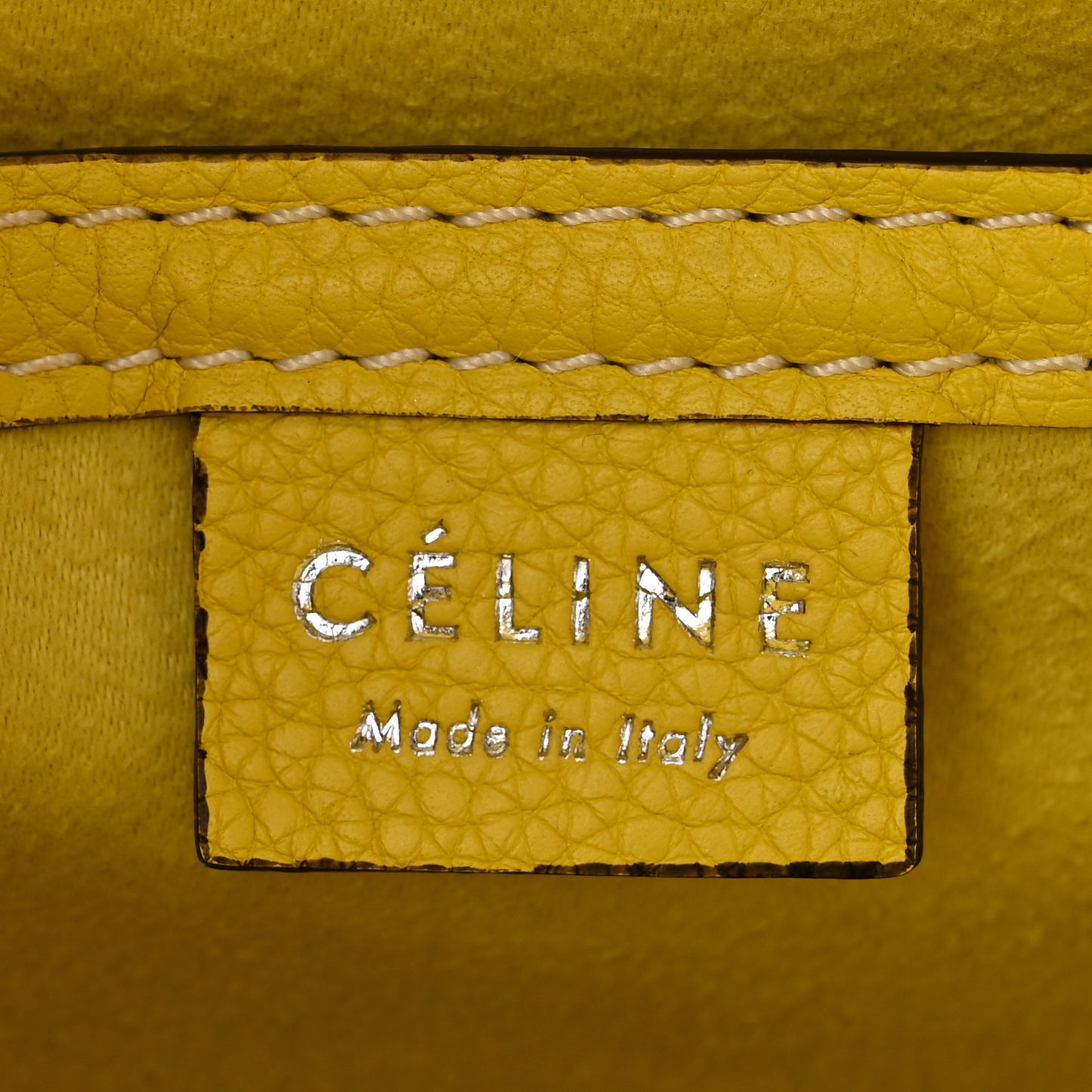 Drummed Calfskin Nano Luggage Citron