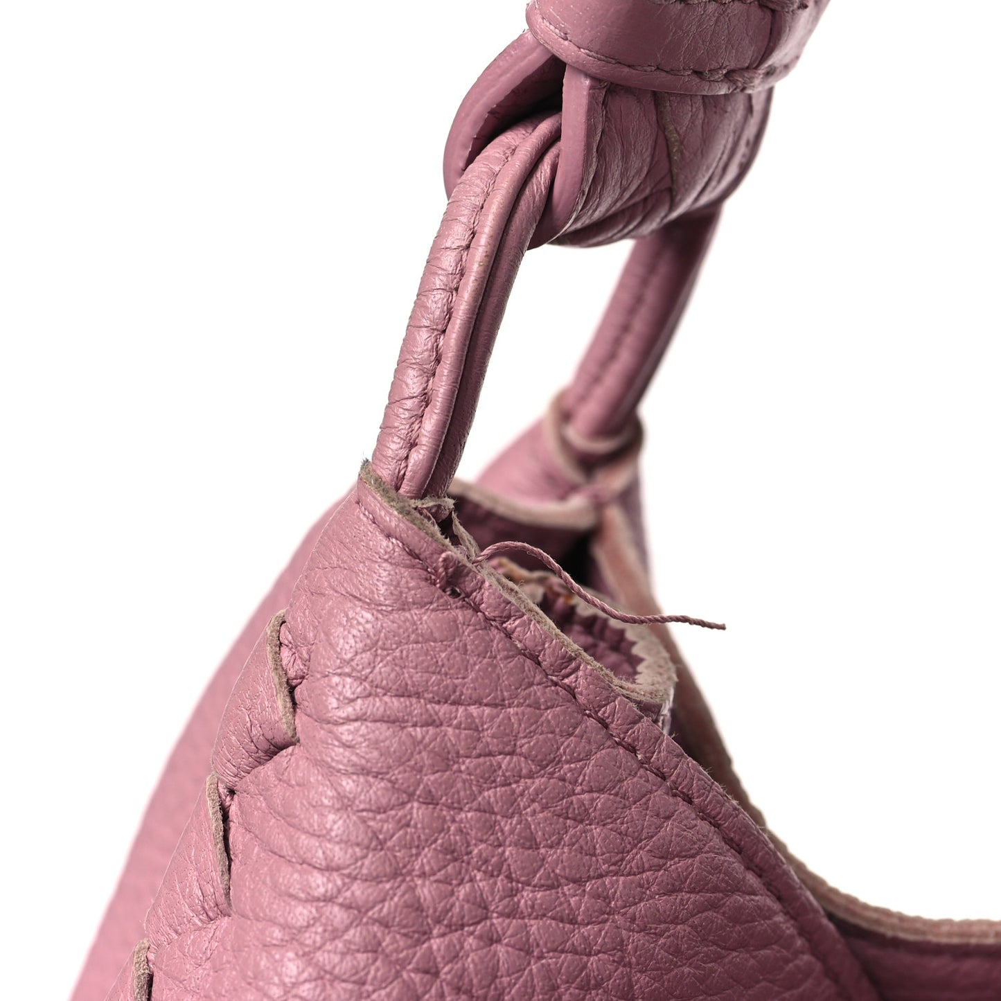 Washed Cervo Deerskin Large Hobo Rose Pink