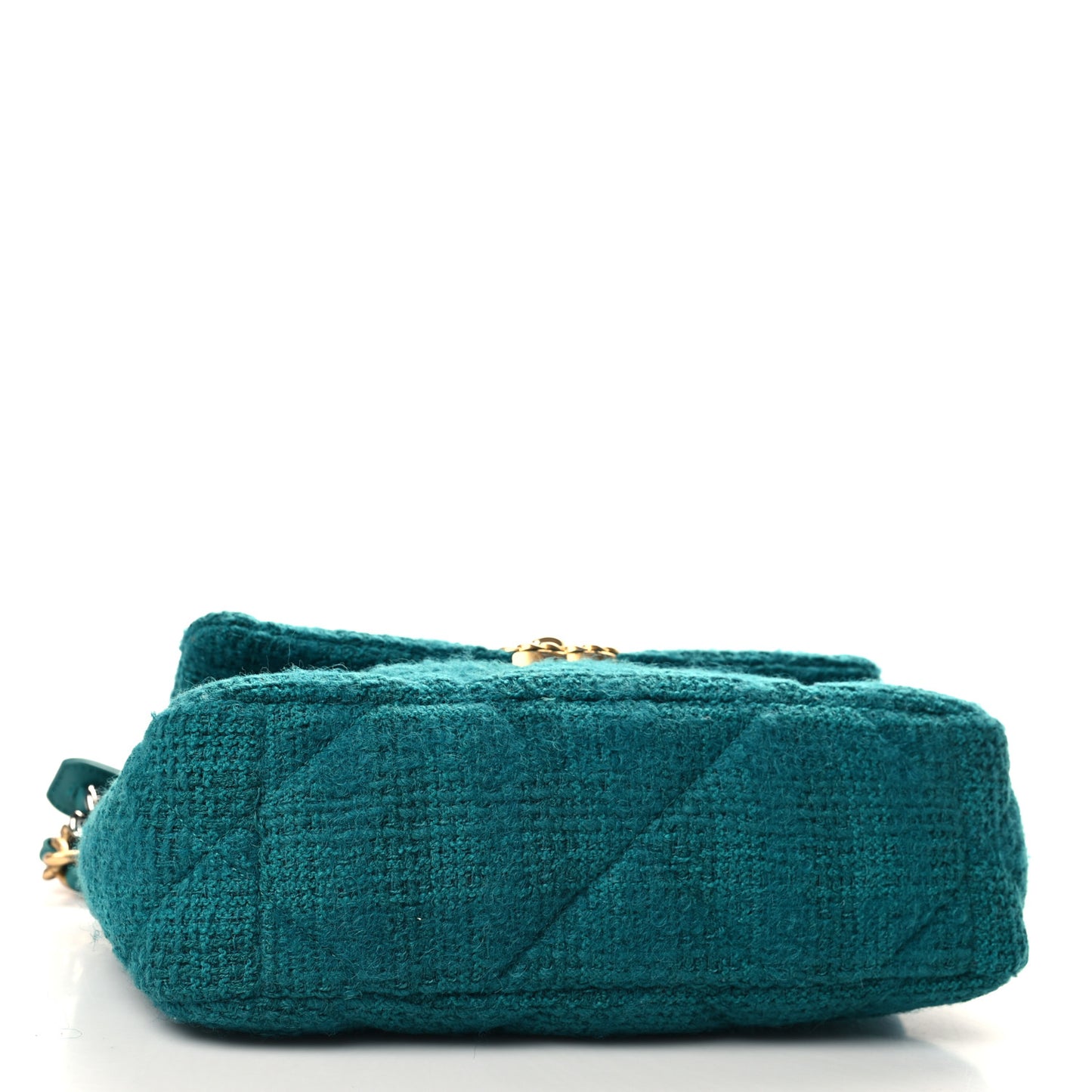 Tweed Quilted Medium Chanel 19 Flap Green