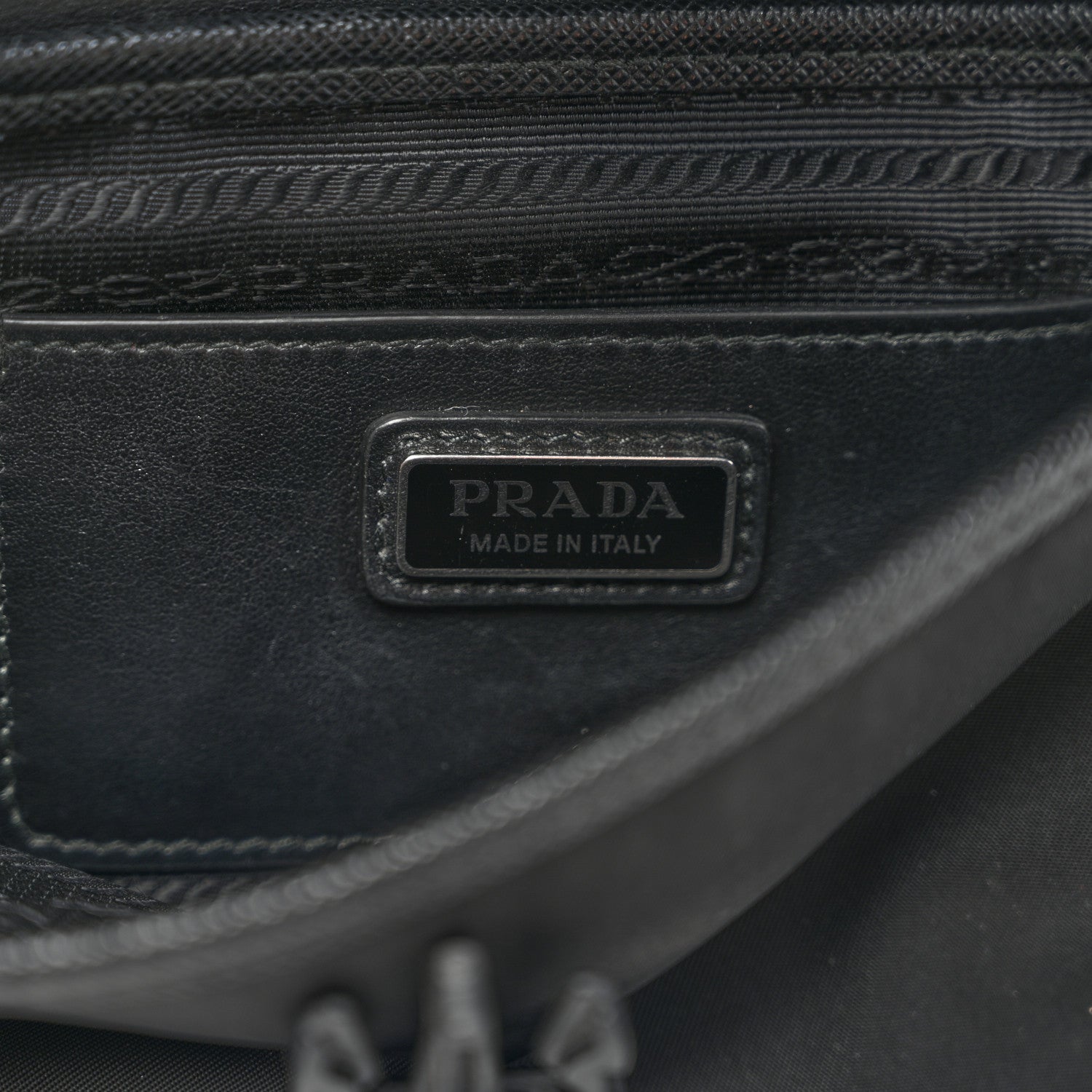Prada Re-Nylon Saffiano Triangle Shoulder Bag Black 6 of 10