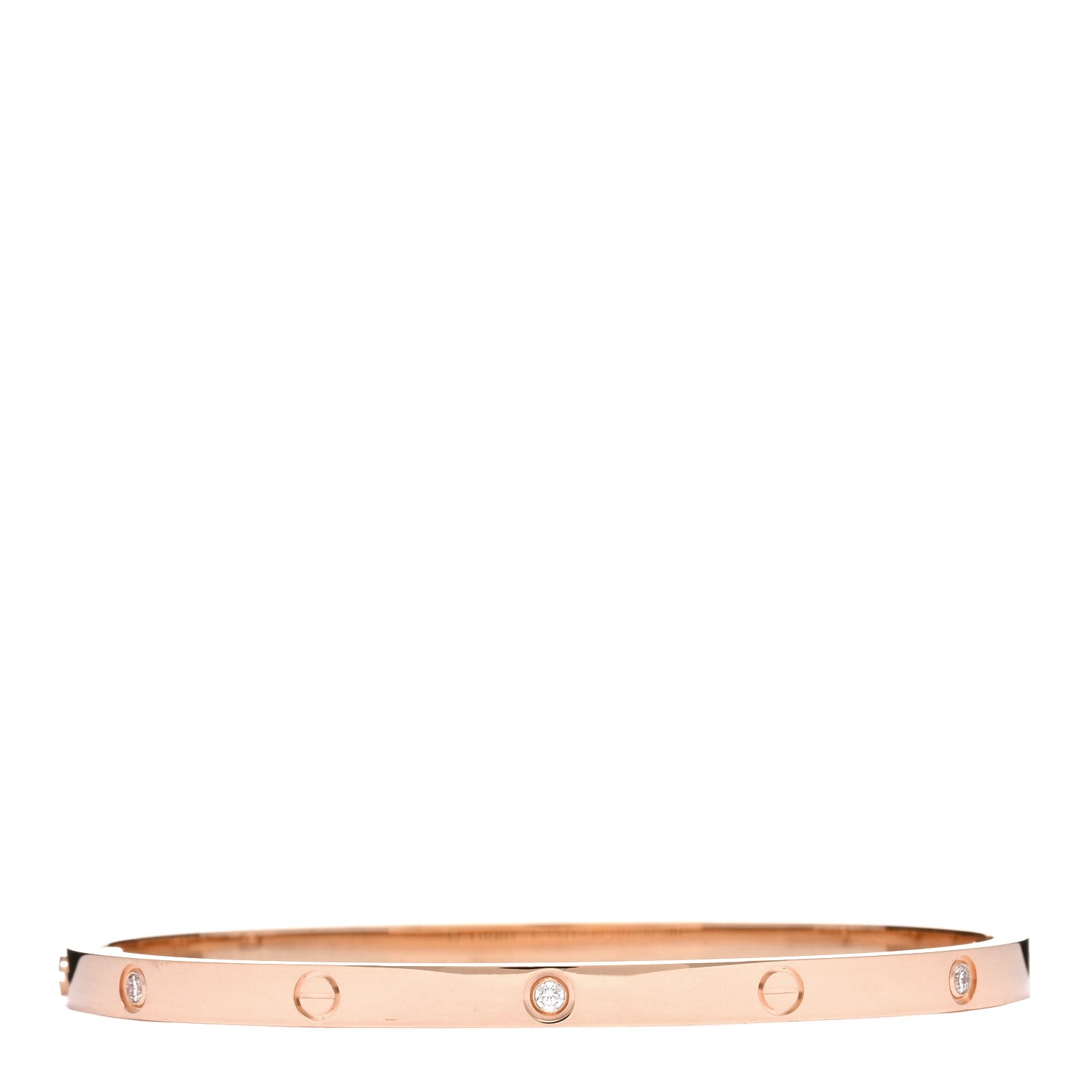 Cartier 18K Pink Gold 6 Diamond Small LOVE Bracelet 16 2 of 5