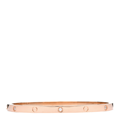 Cartier 18K Pink Gold 6 Diamond Small LOVE Bracelet 16 2 of 5
