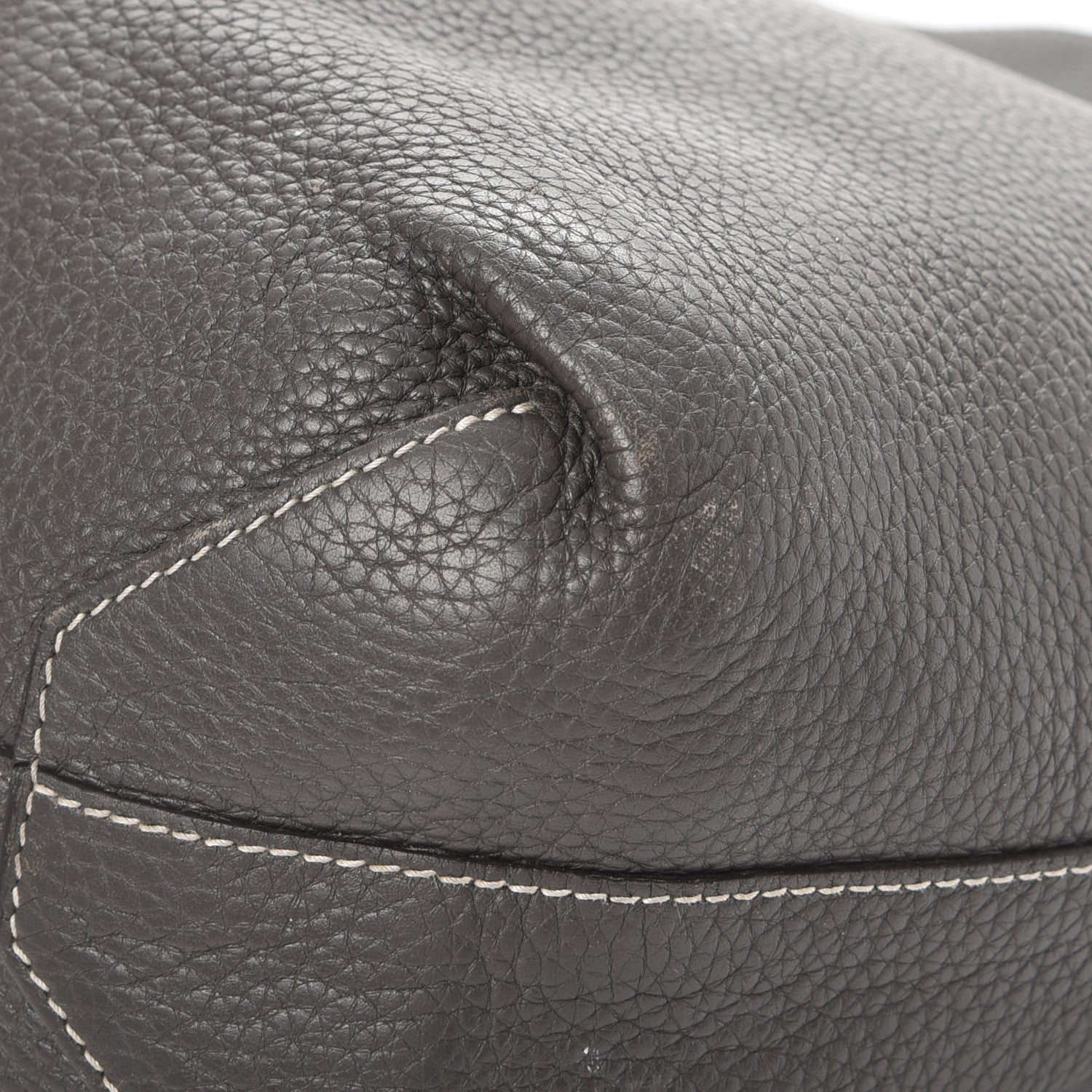 Hermes Taurillon Clemence Double Sens 36 Reversible Tote Graphite Bleu Electrique 17 of 24