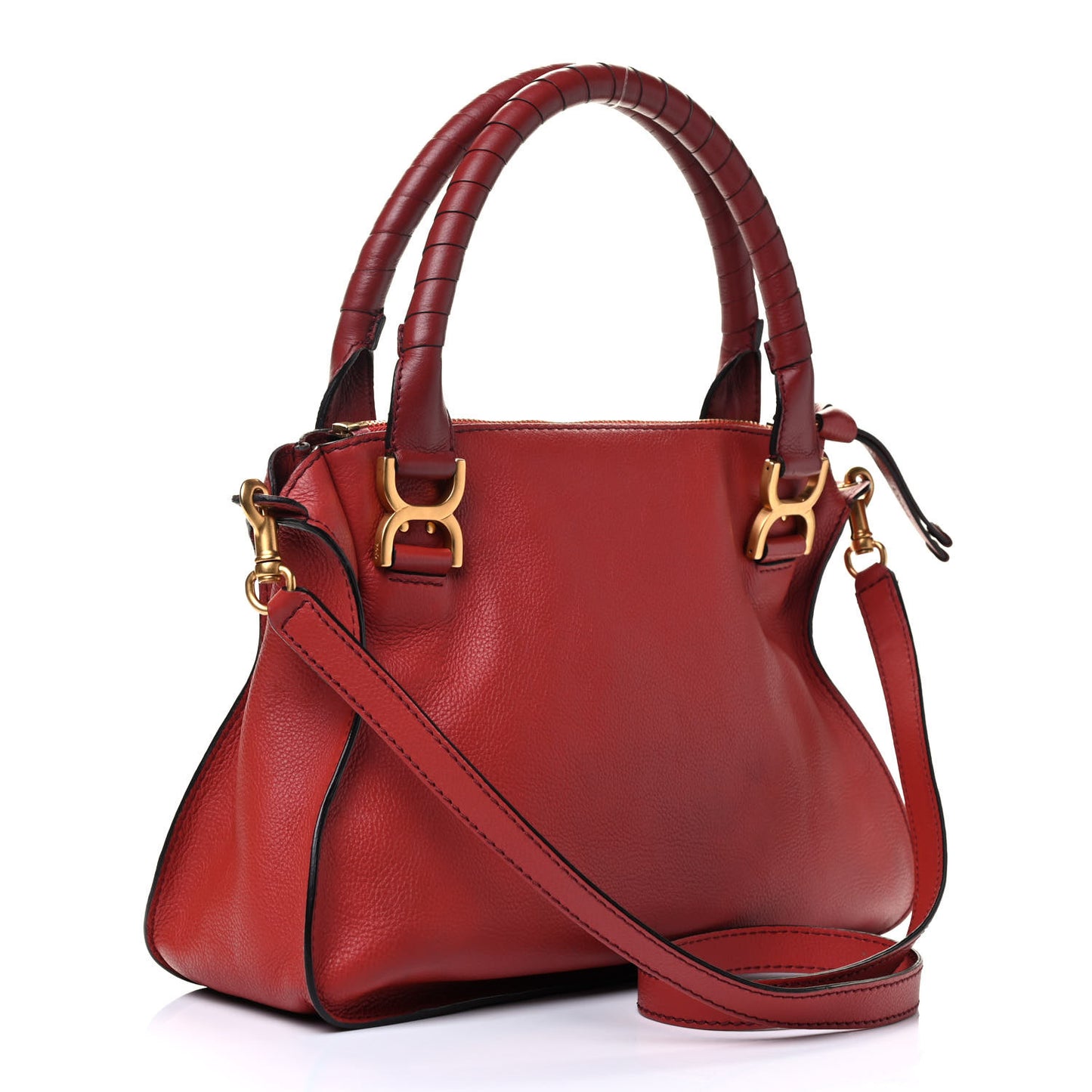 Calfskin Medium Marcie Satchel Holly Berry