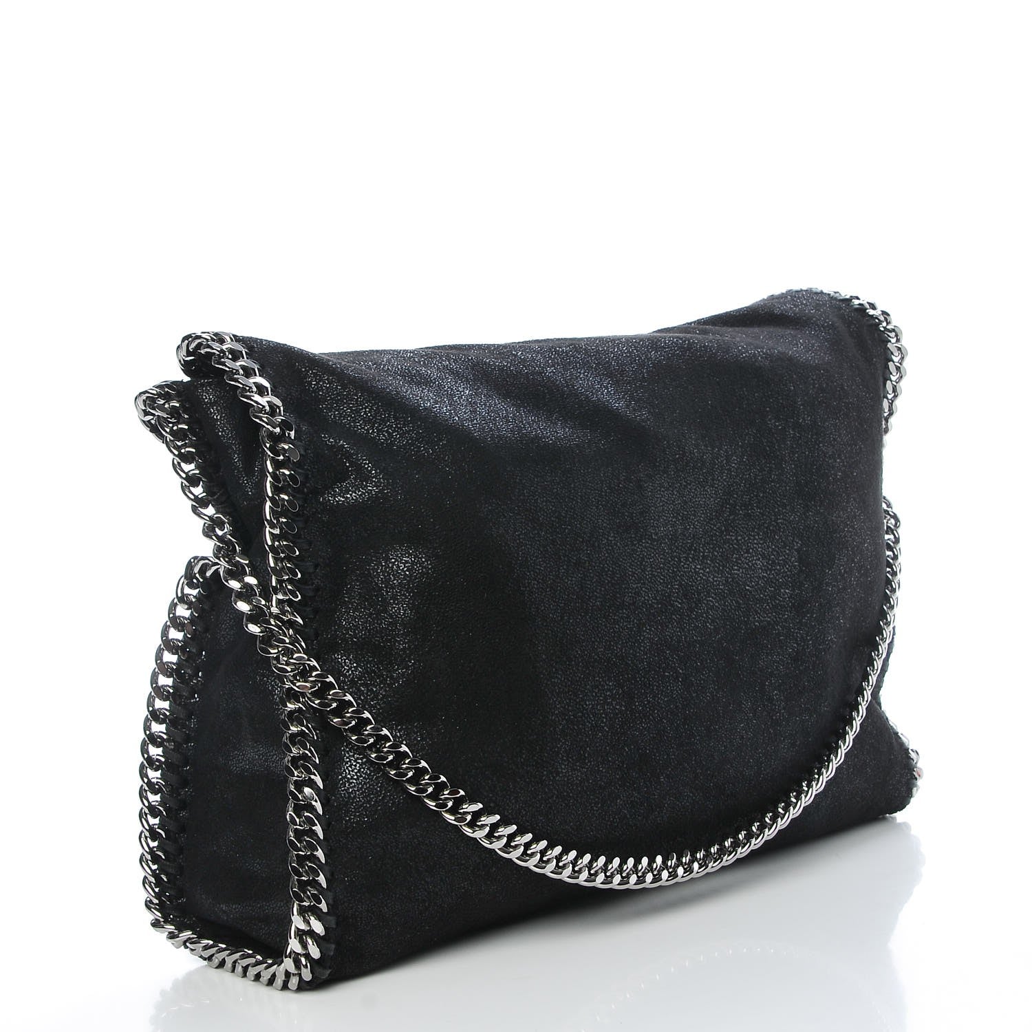 Stella McCartney Shaggy Deer Falabella Fold Over Tote Black 3 of 8