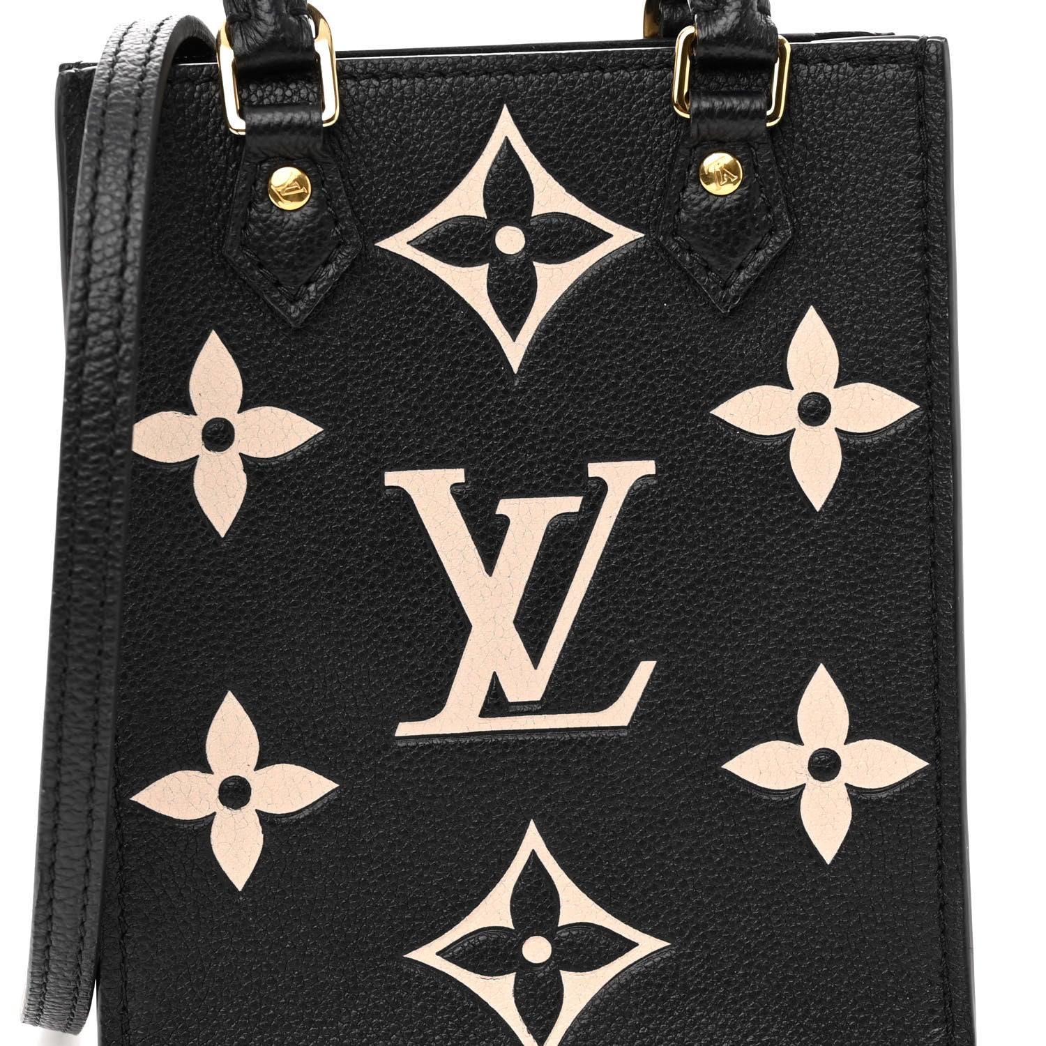 Louis Vuitton Empreinte Monogram Giant Petit Sac Plat Black Beige 7 of 9