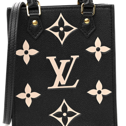 Louis Vuitton Empreinte Monogram Giant Petit Sac Plat Black Beige 7 of 9