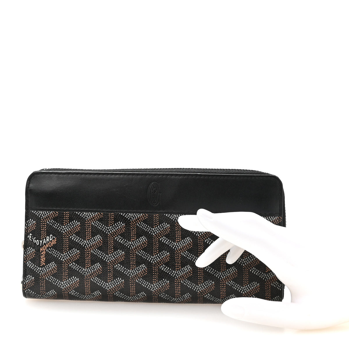 Goyardine Matignon Zip Around GM Wallet Black
