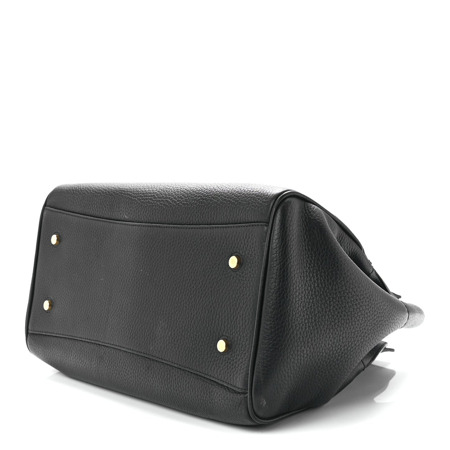 Heavy Grain Belted Bayswater Tote Black