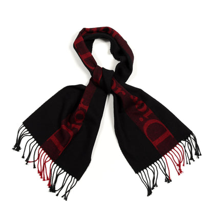 Christian Dior Wool Acrylic Logo Scarf 1 of 3