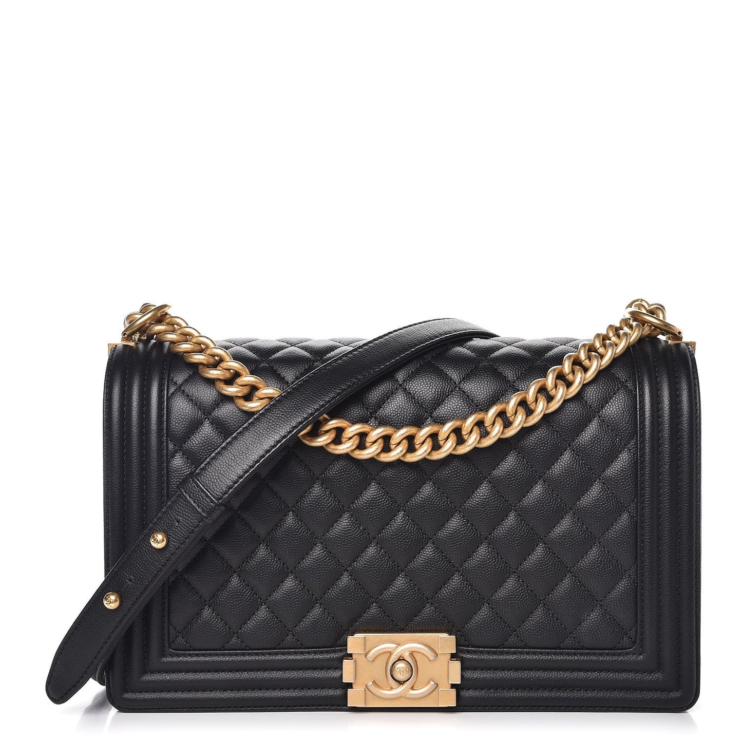 Caviar Quilted New Medium Boy Flap Black