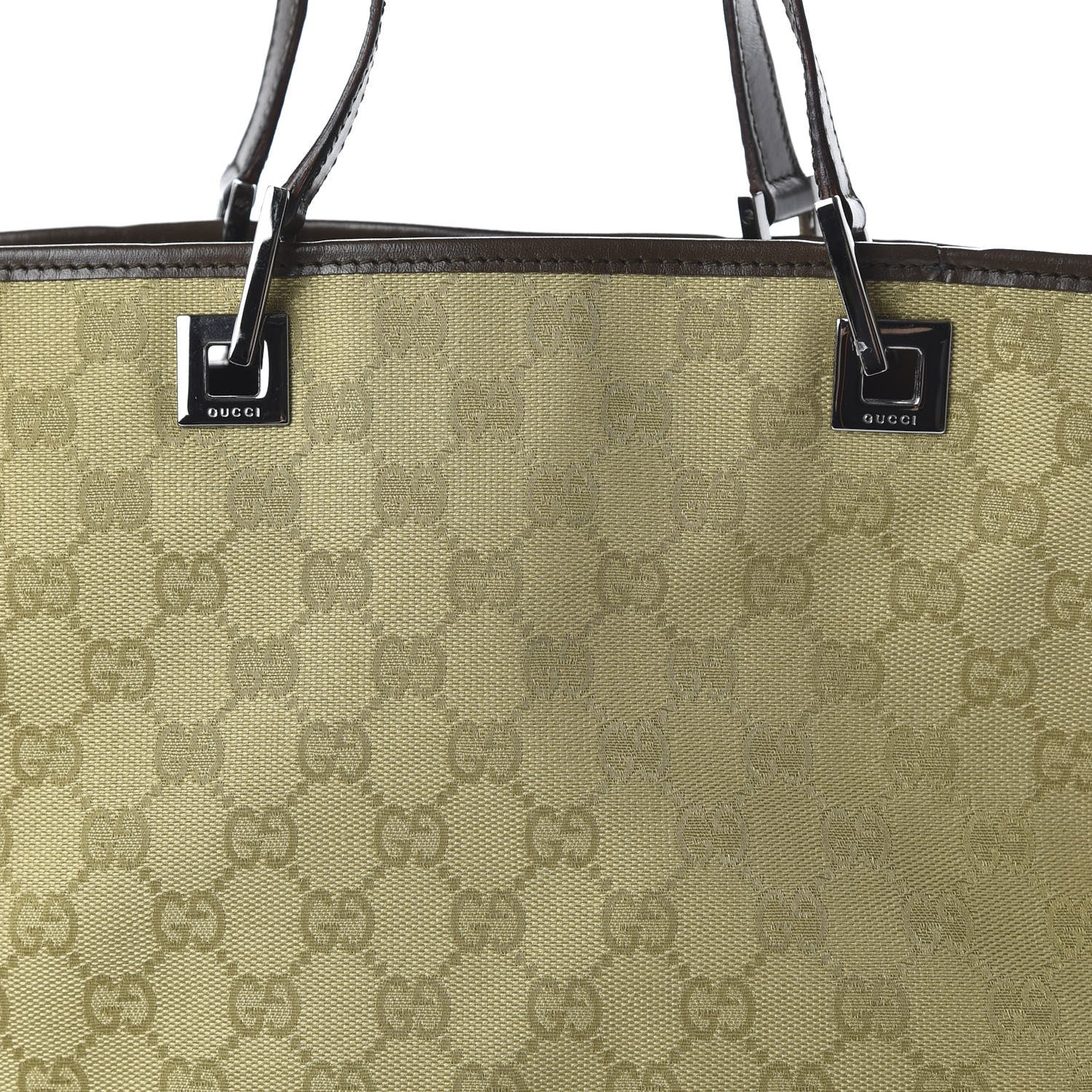 Gucci Monogram Web Large Bucket Tote Brown 10 of 11