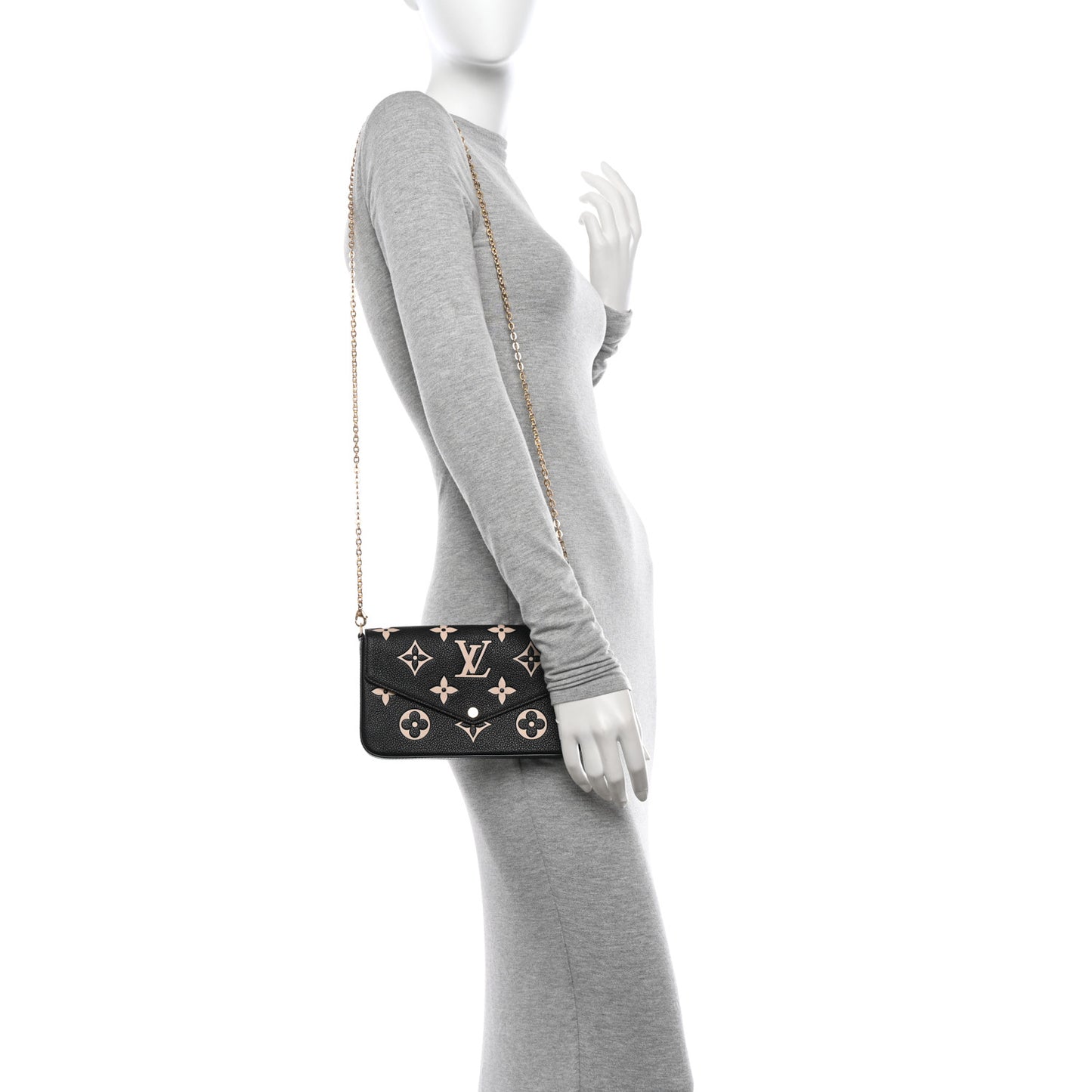 Empreinte Monogram Giant Felicie Pochette Black Beige