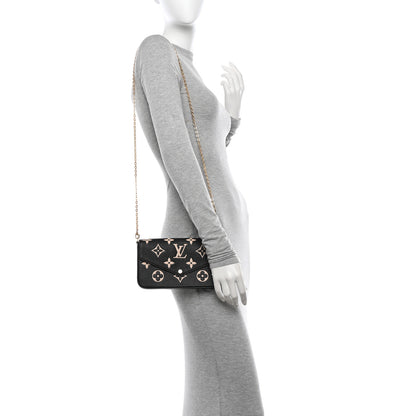 Louis Vuitton Empreinte Monogram Giant Felicie Pochette Black Beige 2 of 12