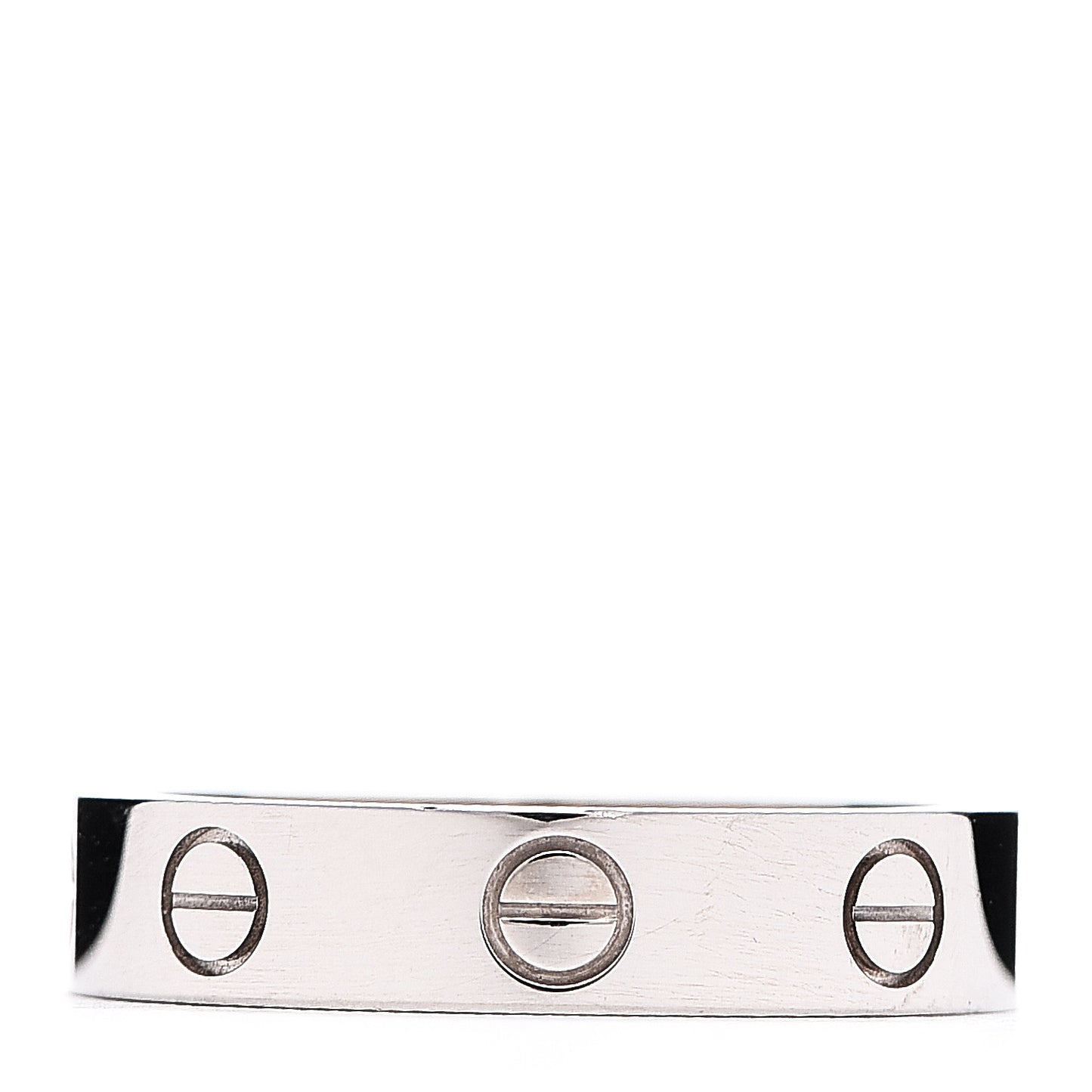 18K White Gold Diamond 4mm LOVE Wedding Band Ring 50 5.25