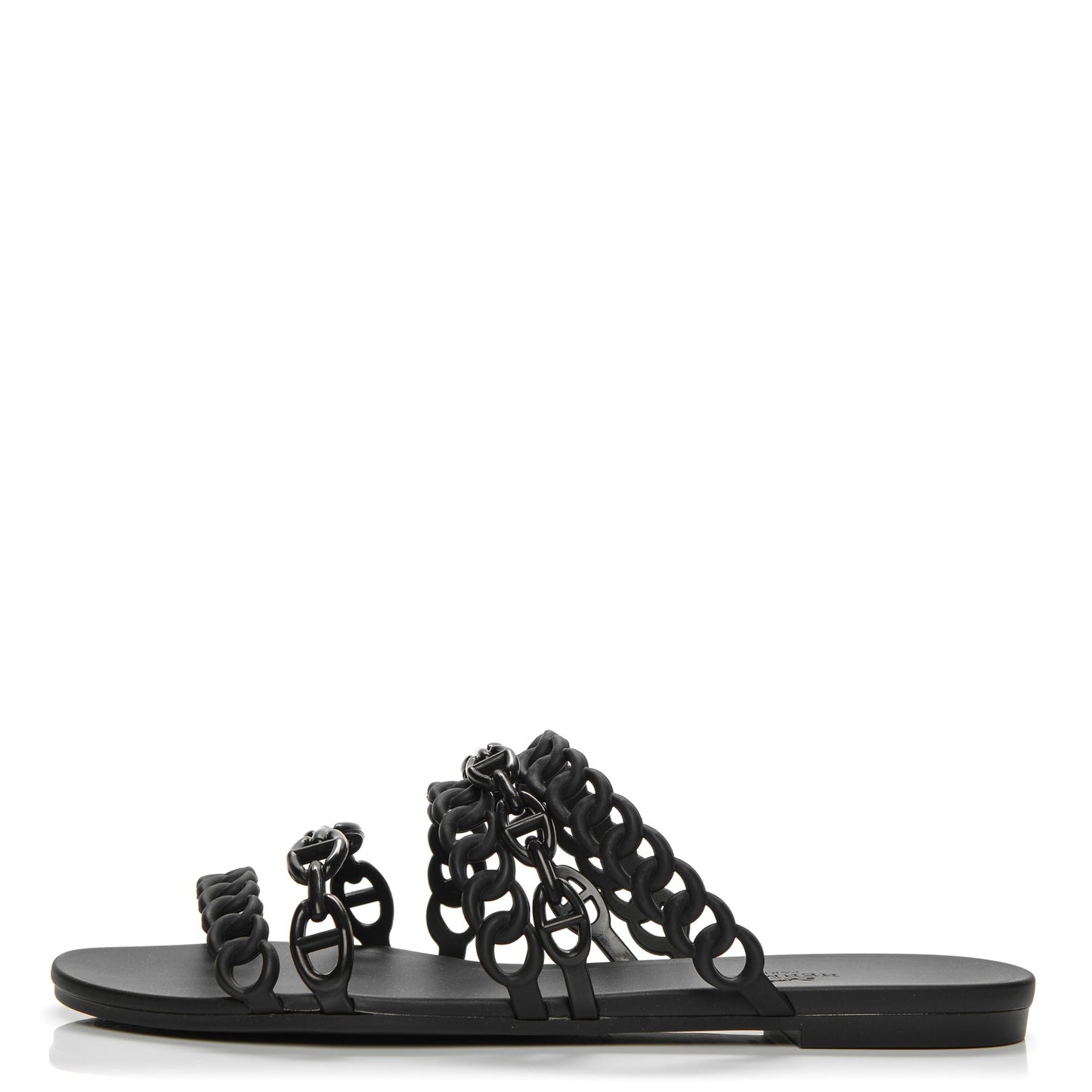 Rubber Chaine d'Ancre Nude Sandals 39 Black
