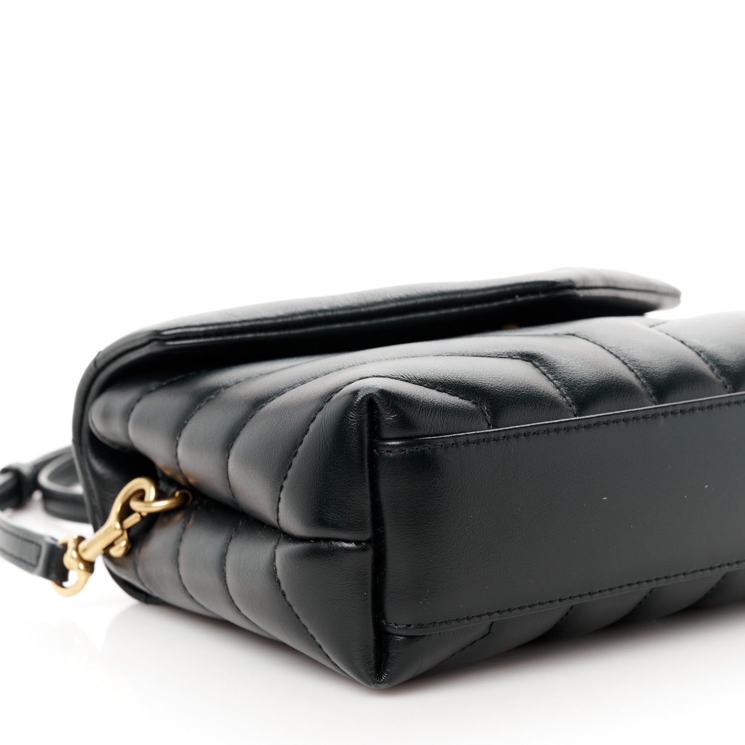 Saint Laurent Calfskin Y Quilted Monogram Toy Loulou Crossbody Bag Black 10 of 12
