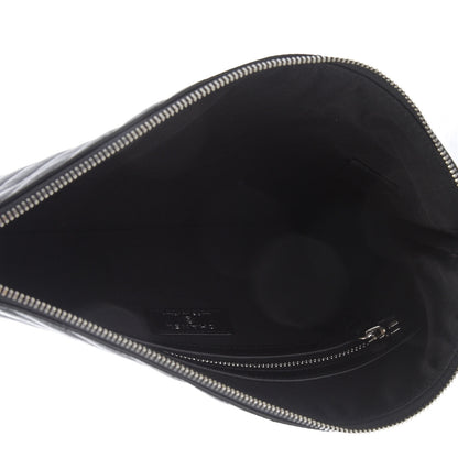 Chanel Lambskin Chevron Quilted Studded Medium Cosmetic Case Black 5 of 8