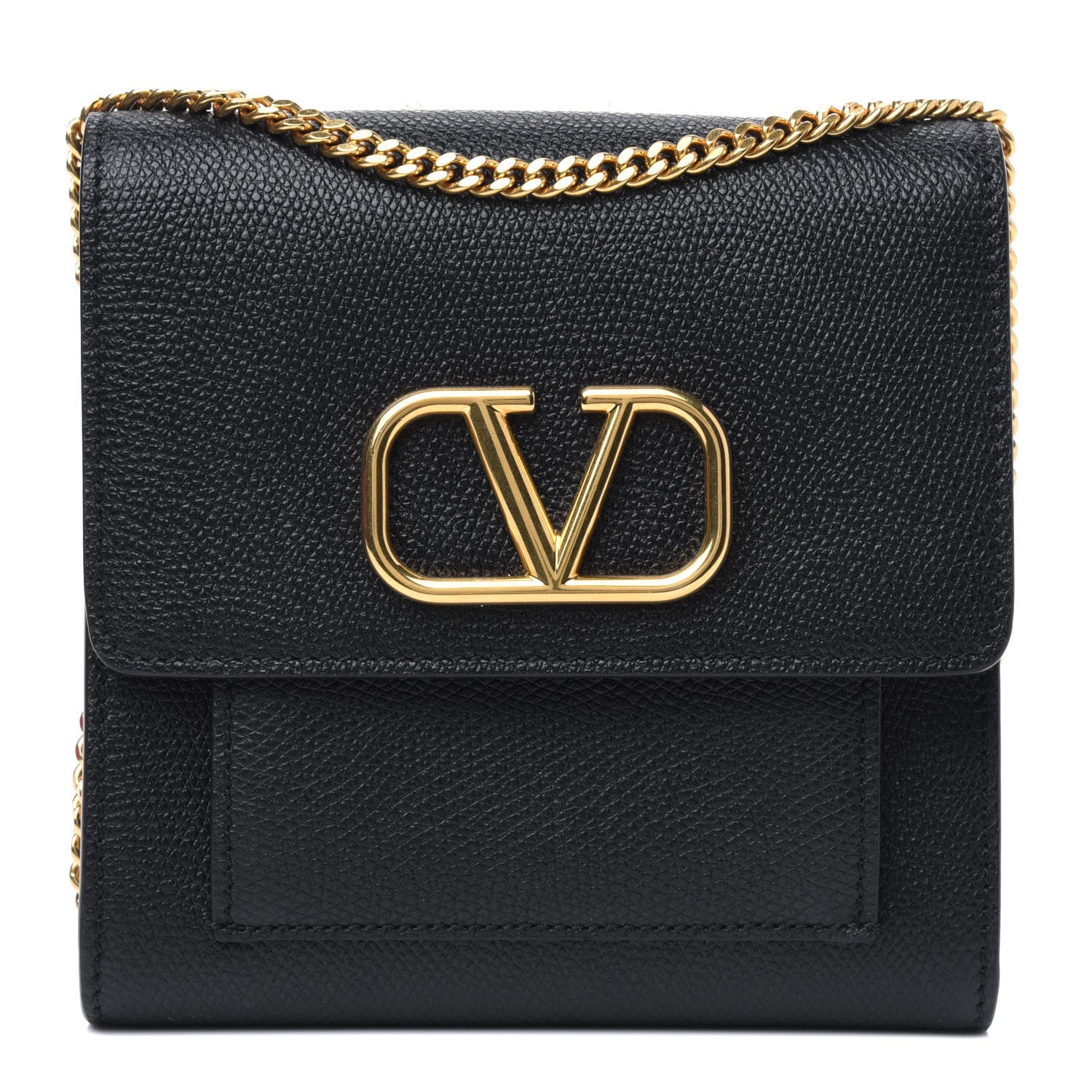 Valentino Garavani Calfskin VLogo Crossbody Bag Black 1 of 13