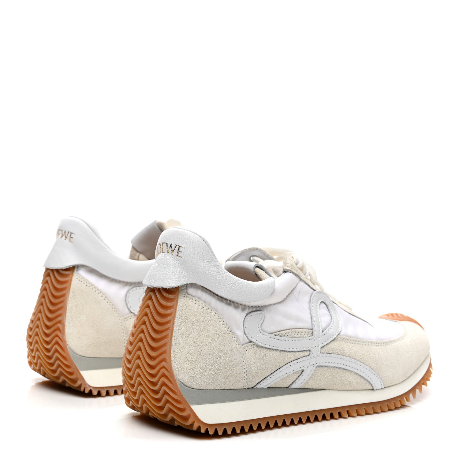 Loewe Nylon Suede Flow Retro Runner Sneakers  White 4 of 10