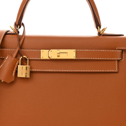 Hermes Epsom Kelly Sellier 28 Cognac 8 of 12