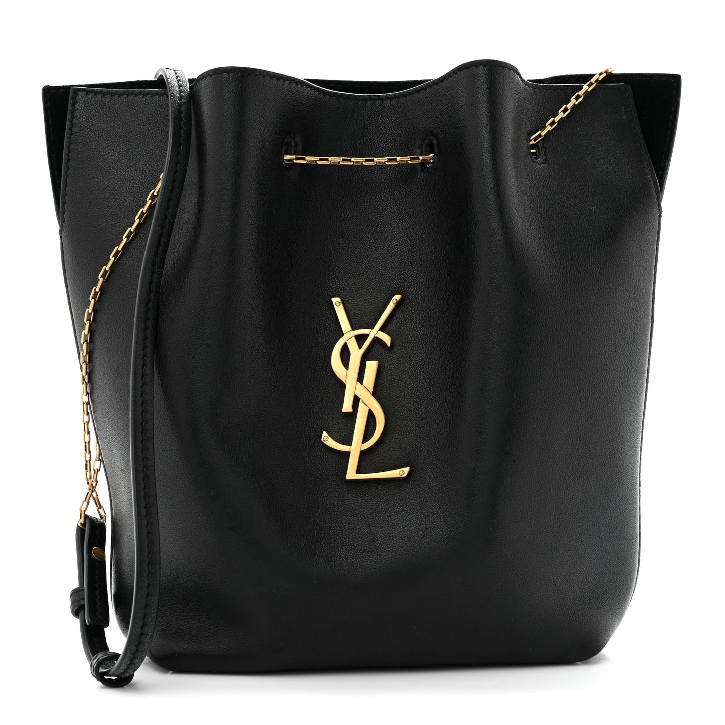 Lambskin Pochon Shoulder Bag Black