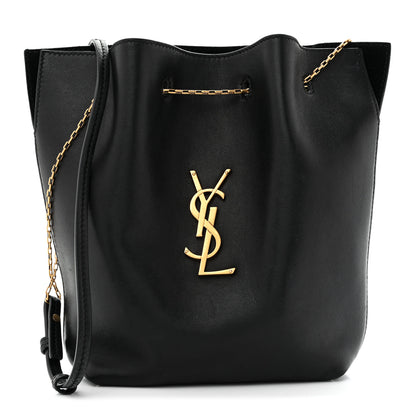 Saint Laurent Lambskin Pochon Shoulder Bag Black 1 of 11