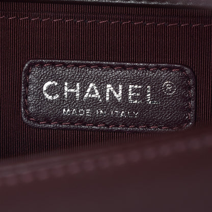 Chanel Calfskin Chevron Quilted Medium Boy Flap Burgundy 6 of 7